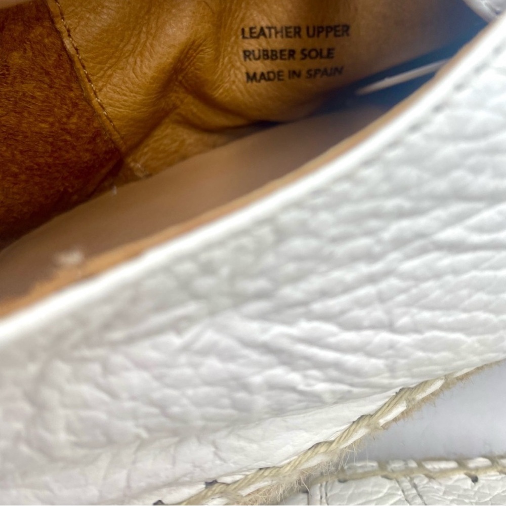 Anthropologie Maypol White Leather Espadrilles
Size 9 Women Shoe NWOT - Picture 6 of 8